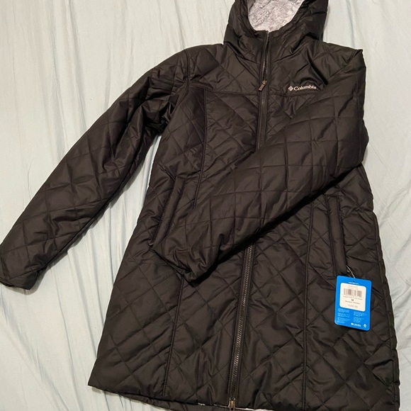 NWT Columbia copper crest quilted, fleece lined jacket with hood - Picture 7 of 10